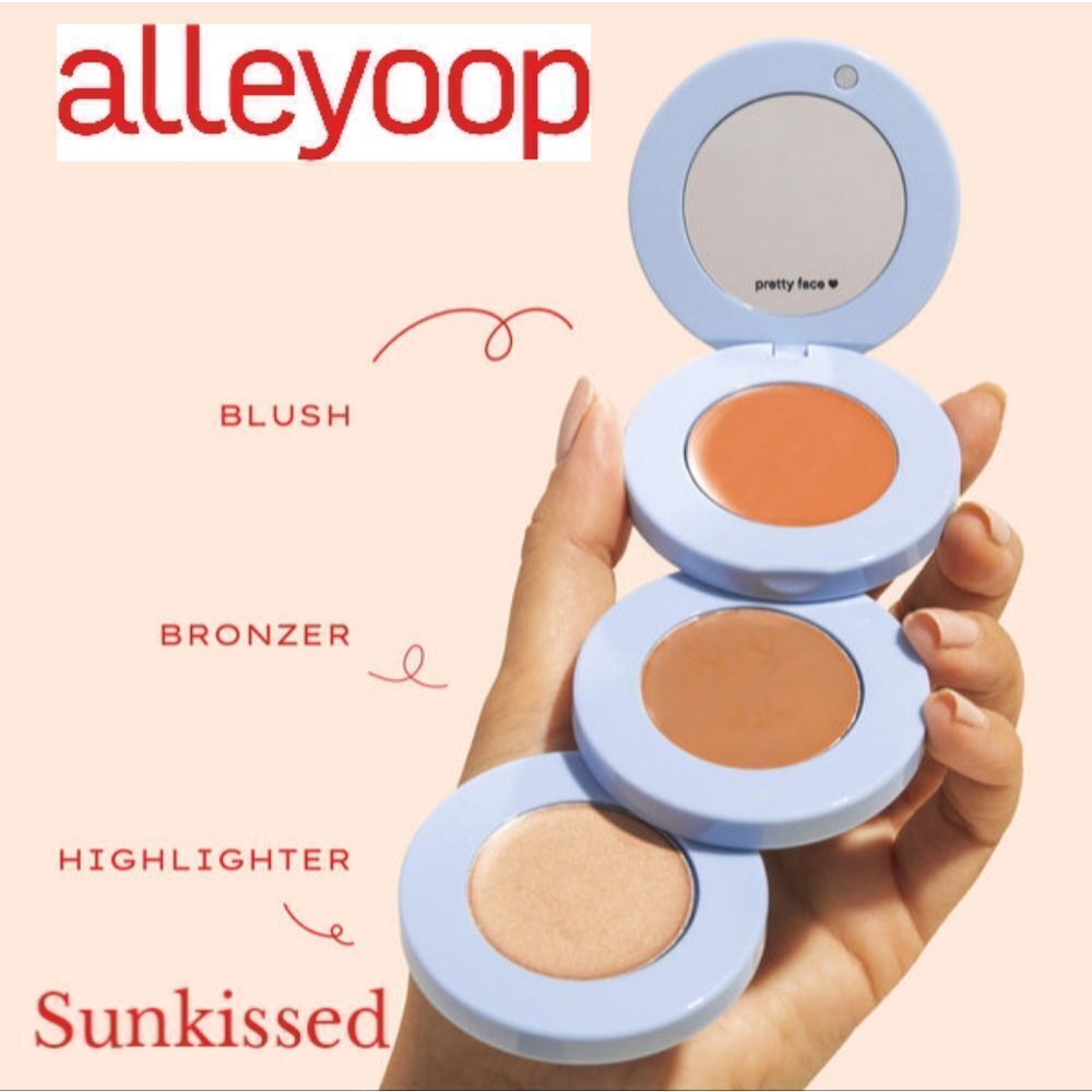 AlleyOop Stackable Cream Blush, Bronzer & Highligher Trio in Sunkissed